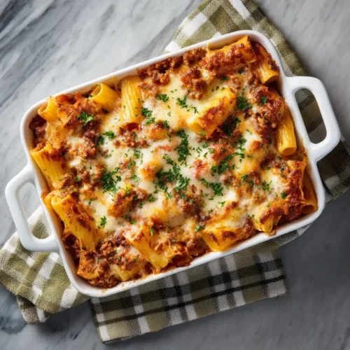 Baked Rigatoni with Ground Beef