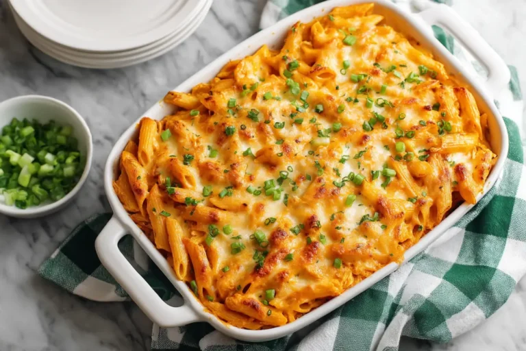 Buffalo Chicken Pasta Bake