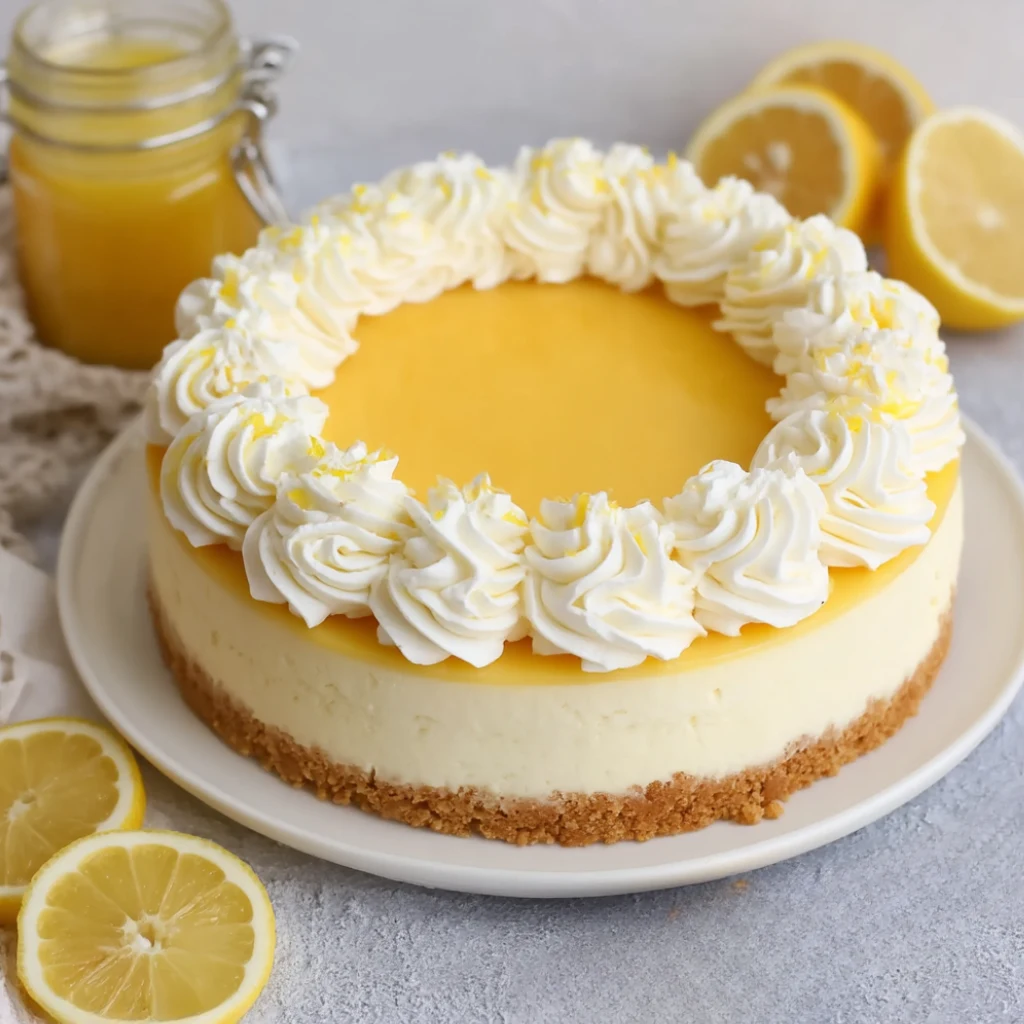 No bake Lemon Curd Cheesecake