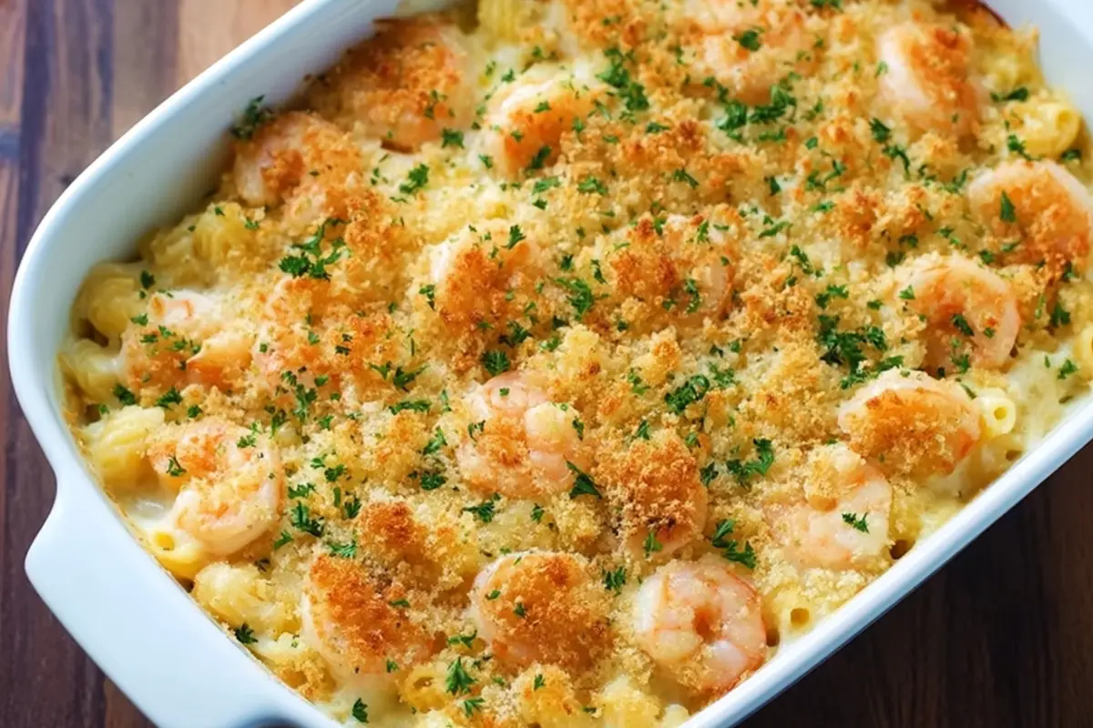 Baked Shrimp Mac and Cheese