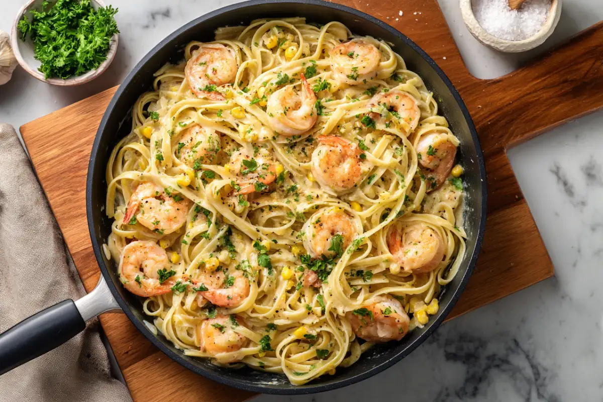 shrimp corn pasta