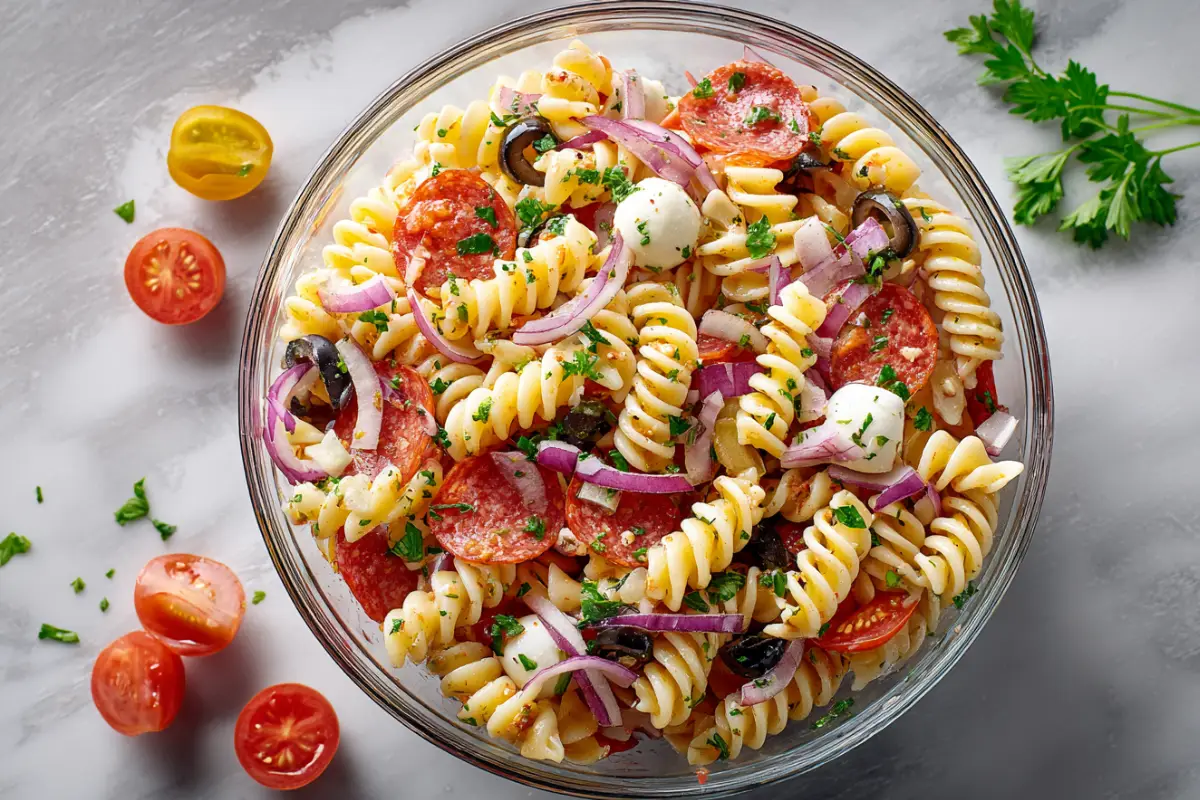 Pepperoni Pizza Pasta Salad