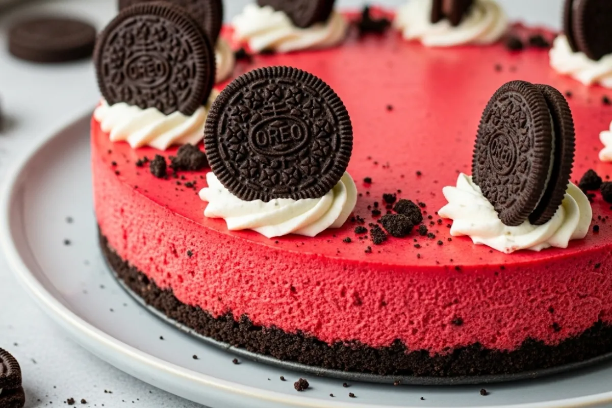 Red Velvet Oreo Cheesecake