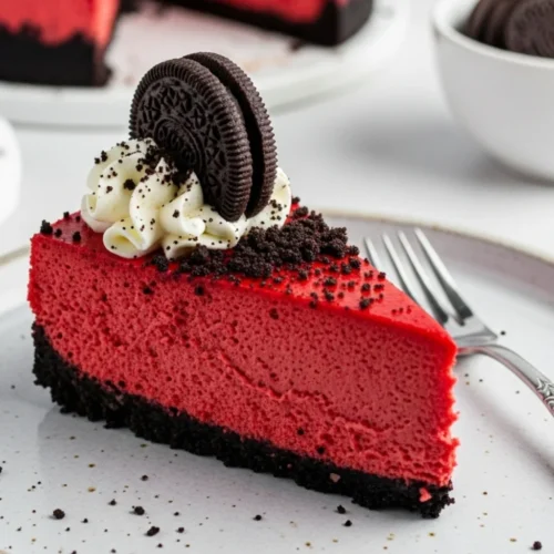 Red Velvet Oreo Cheesecake