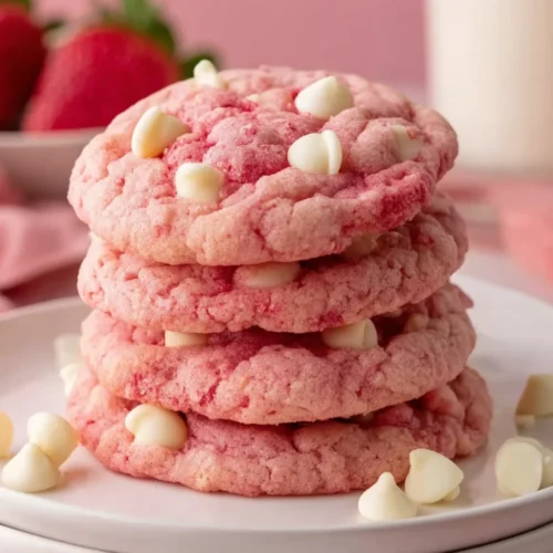 Strawberry White Chocolate Chip Cookies