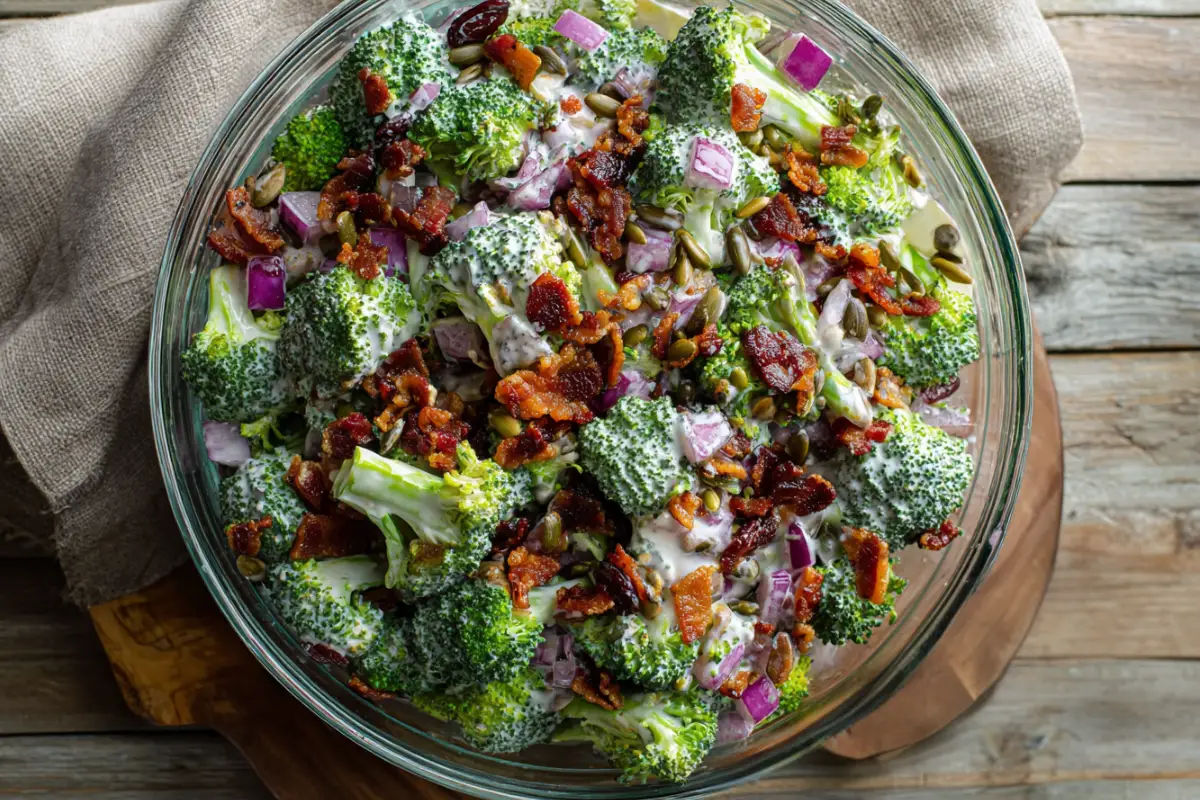 Broccoli Raisin Bacon Salad