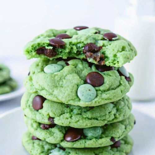 Chewy Mint Chocolate Chip Cookies