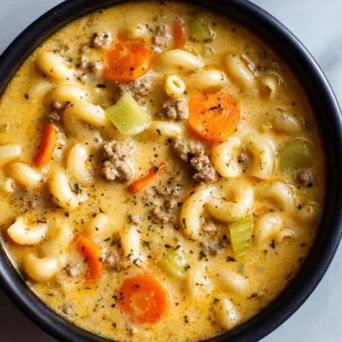 Macaroni Cheeseburger Soup