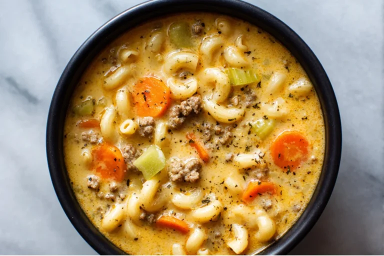 Macaroni Cheeseburger Soup