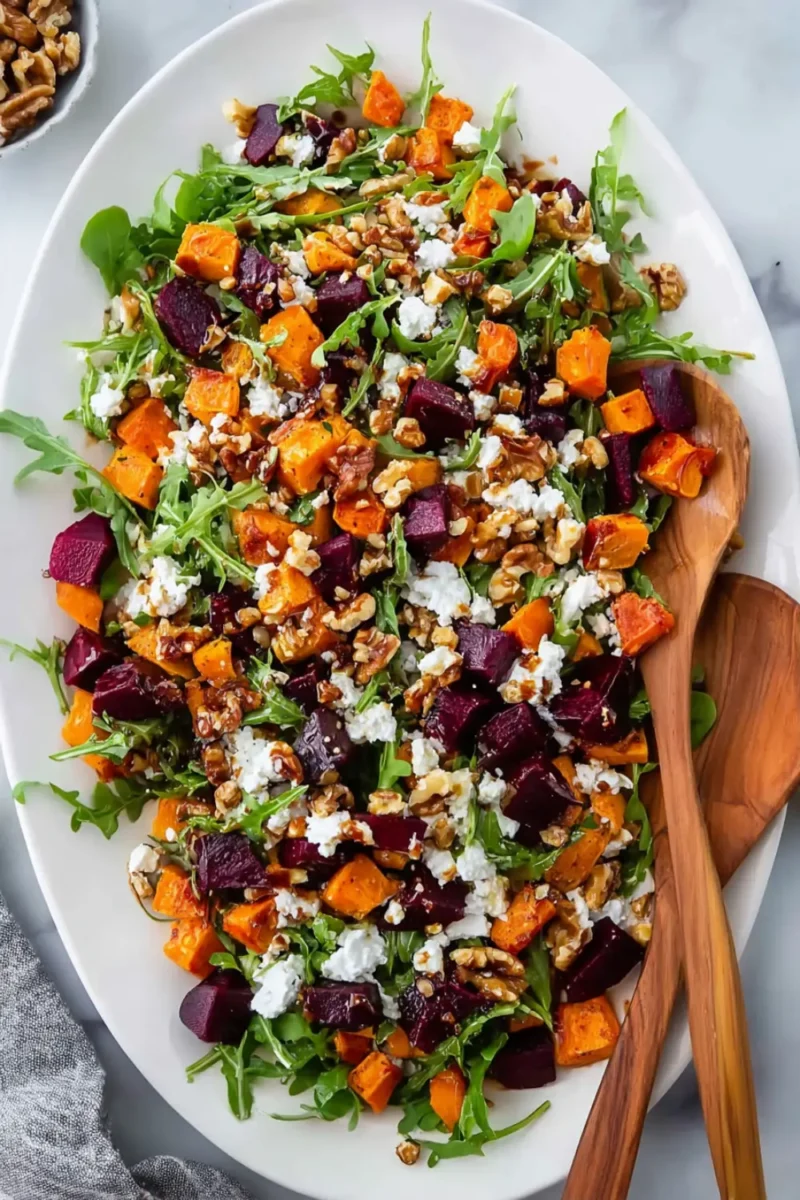 Roasted Beet Sweet Potato Salad
