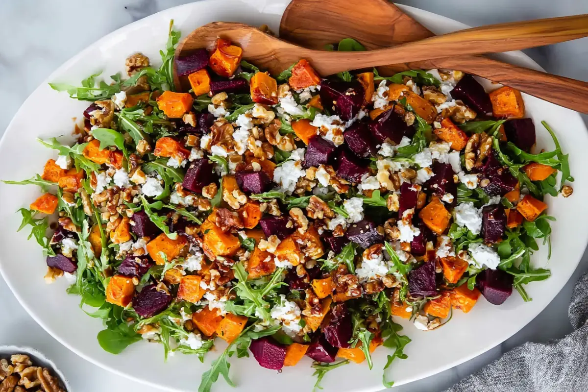 Roasted Beet Sweet Potato Salad
