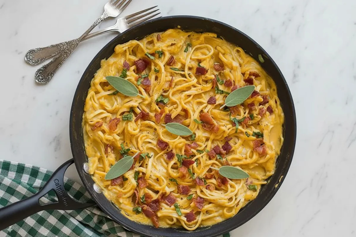 Butternut Squash Carbonara Pasta