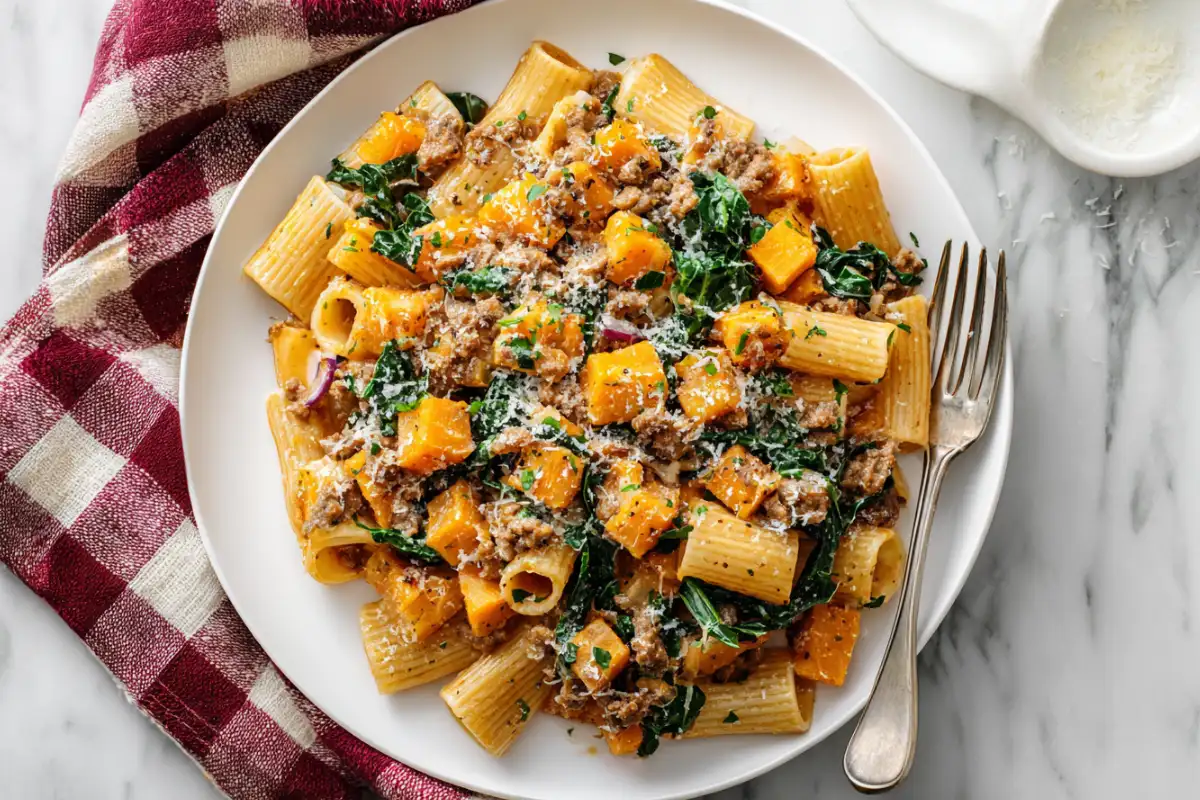 Butternut Squash Sausage Pasta