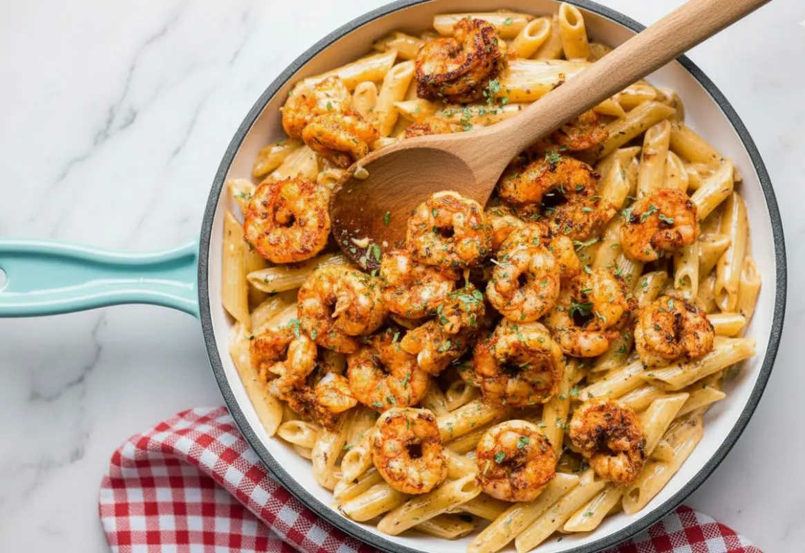 Creamy Cajun Shrimp Pasta