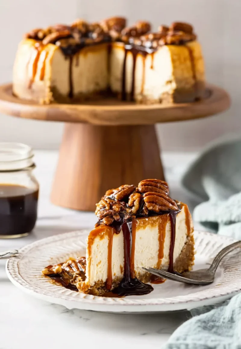 Turtle Pumpkin Cheesecake