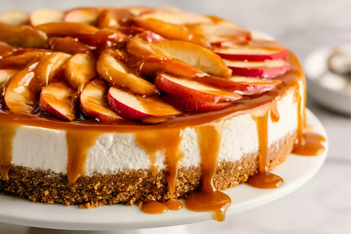 No-Bake Caramel Apple Cheesecake