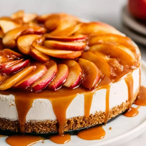 No-Bake Caramel Apple Cheesecake
