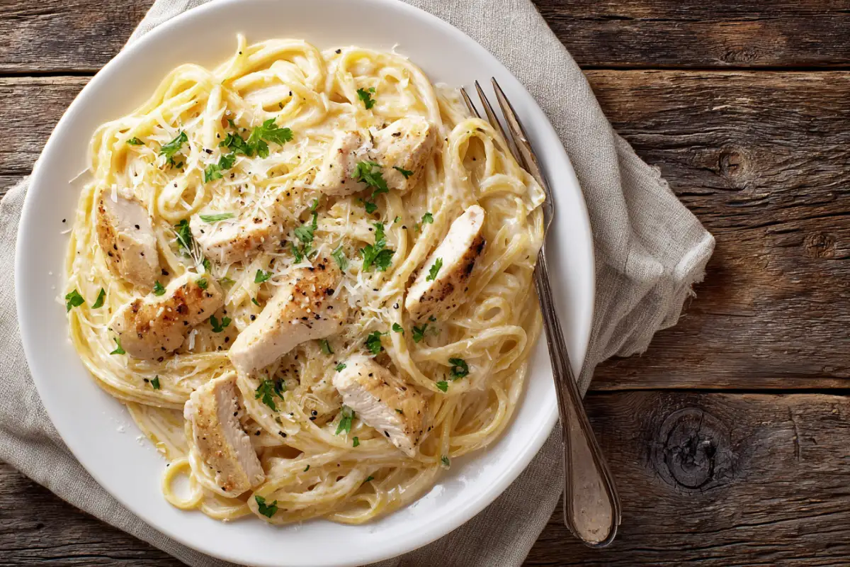Parmesan Garlic Chicken Pasta