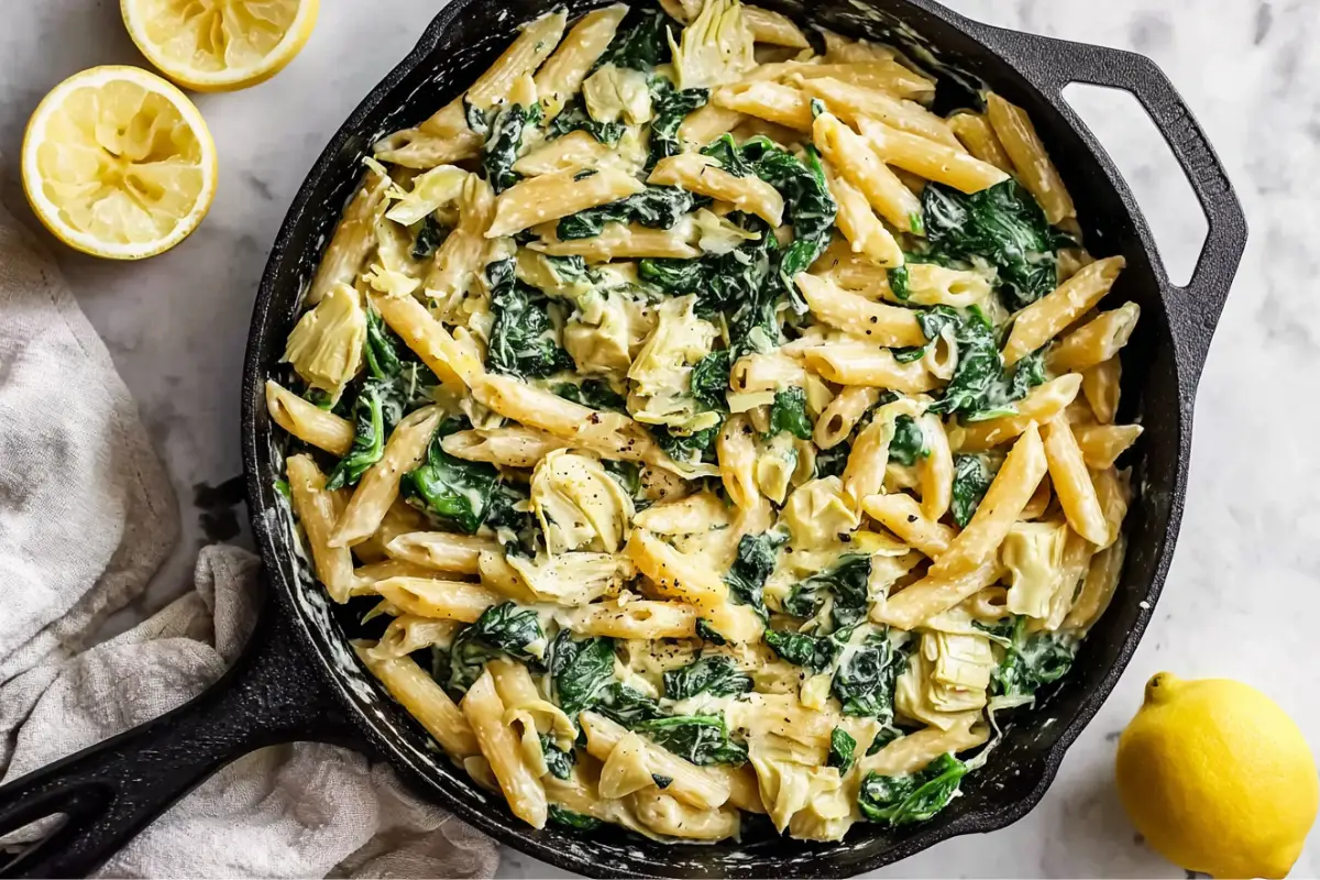 spinach artichoke pasta