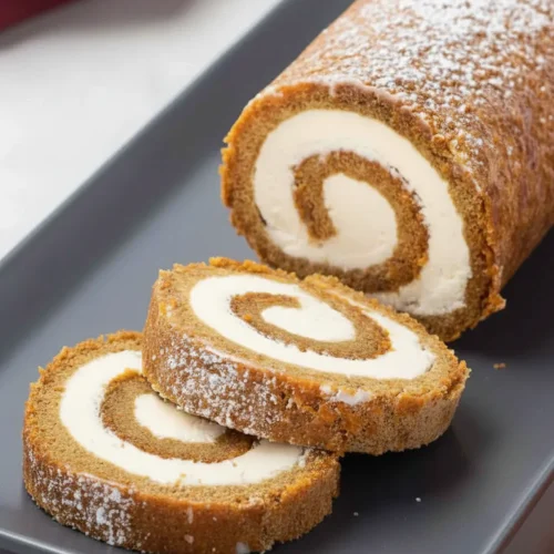 Carrot Cake Roll with Cream Cheese Filling