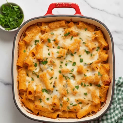 Cheesy Pumpkin Pasta Bake