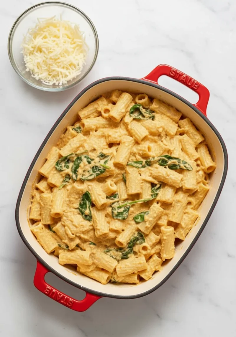 Cheesy Pumpkin Pasta Bake