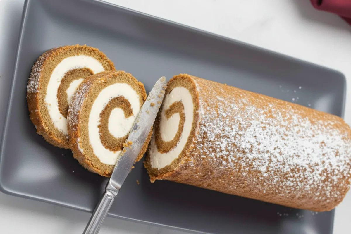 Carrot Cake Roll with Cream Cheese Filling