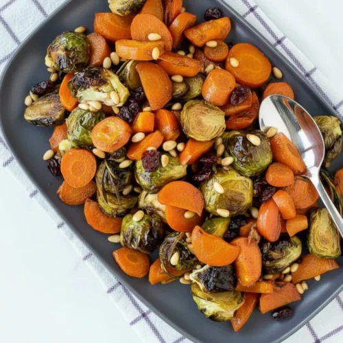 Roasted Brussels Sprouts and Carrots
