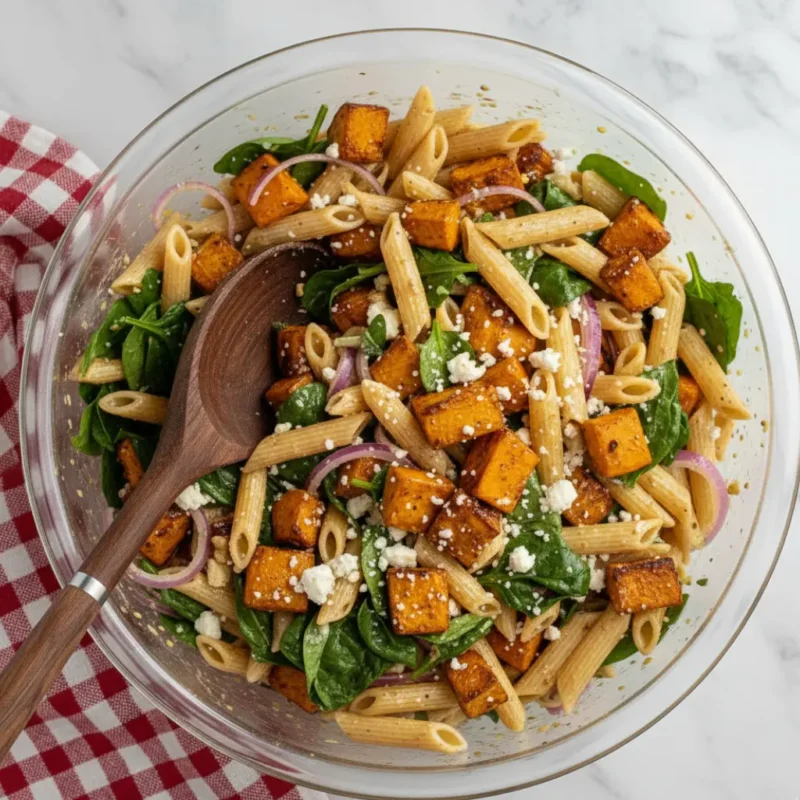Roasted Pumpkin Feta Pasta