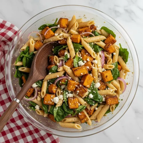 Roasted Pumpkin Feta Pasta