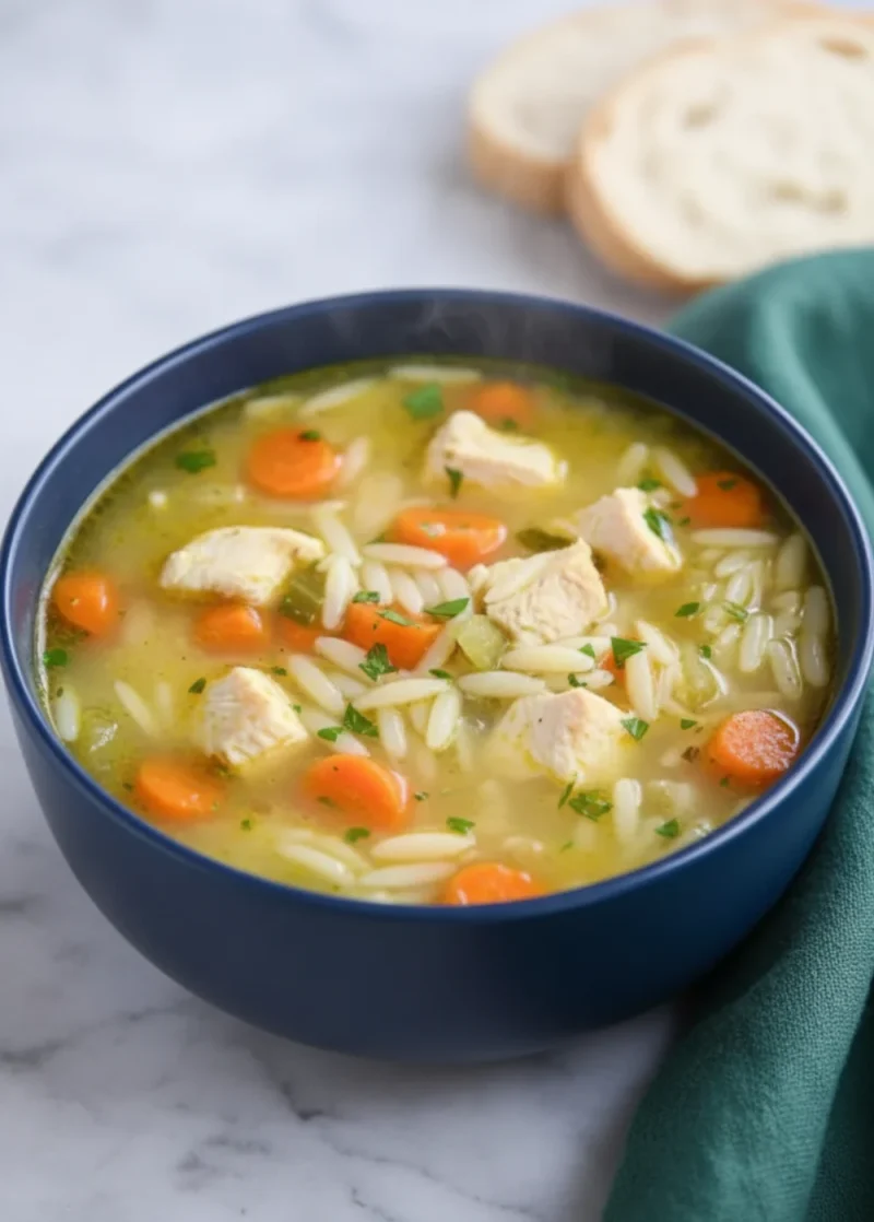 Lemon Chicken Orzo Soup