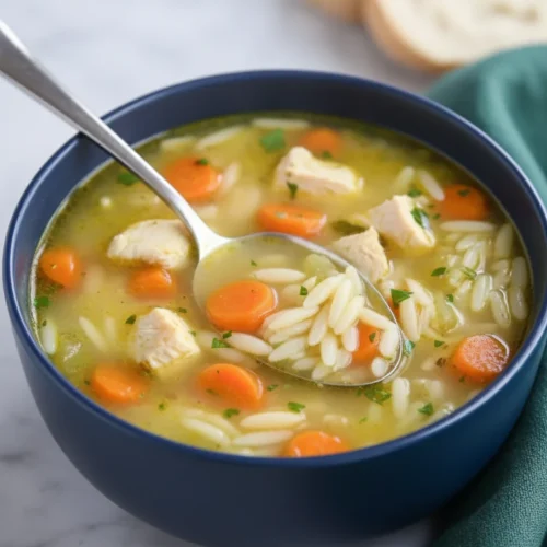 Lemon Chicken Orzo Soup