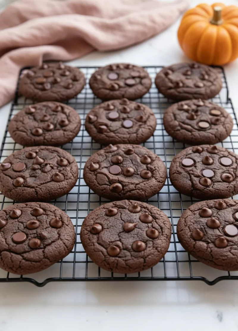Double Chocolate Pumpkin Cookies