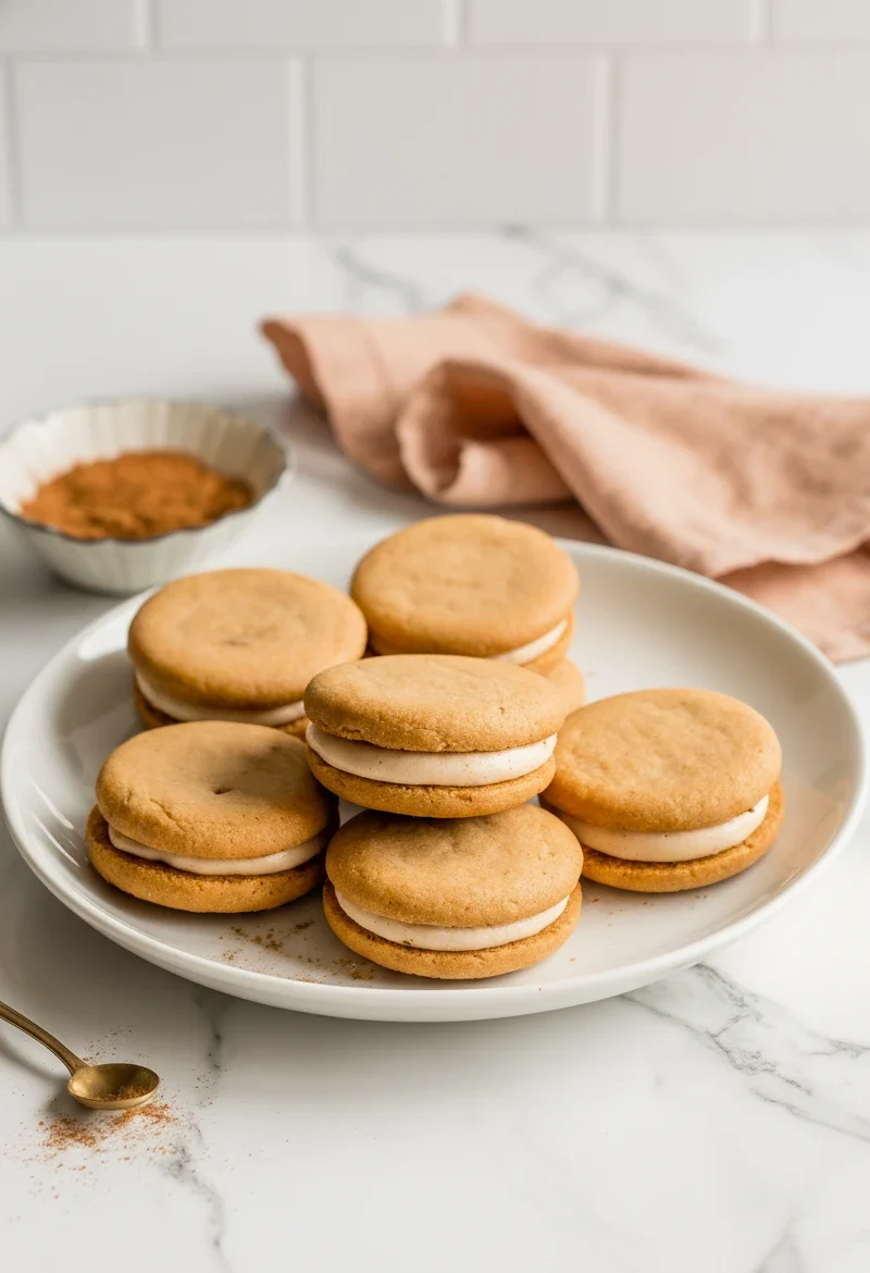 Pumpkin Spice Sandwich Cookies