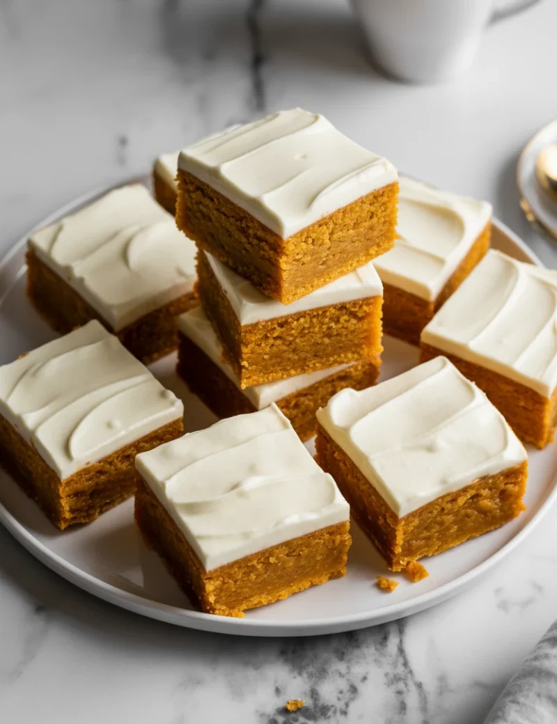 Pumpkin Bars with Cream Cheese Frosting