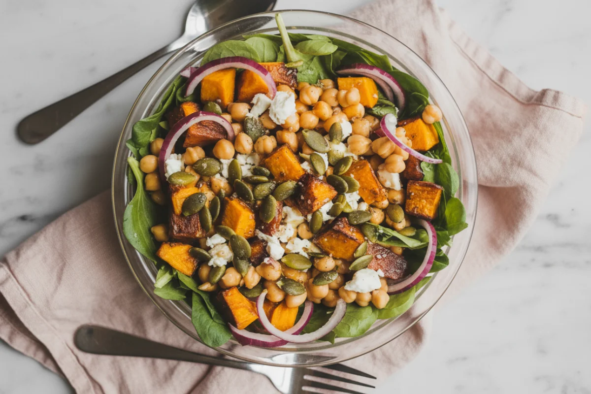 Roasted Pumpkin Chickpea Salad