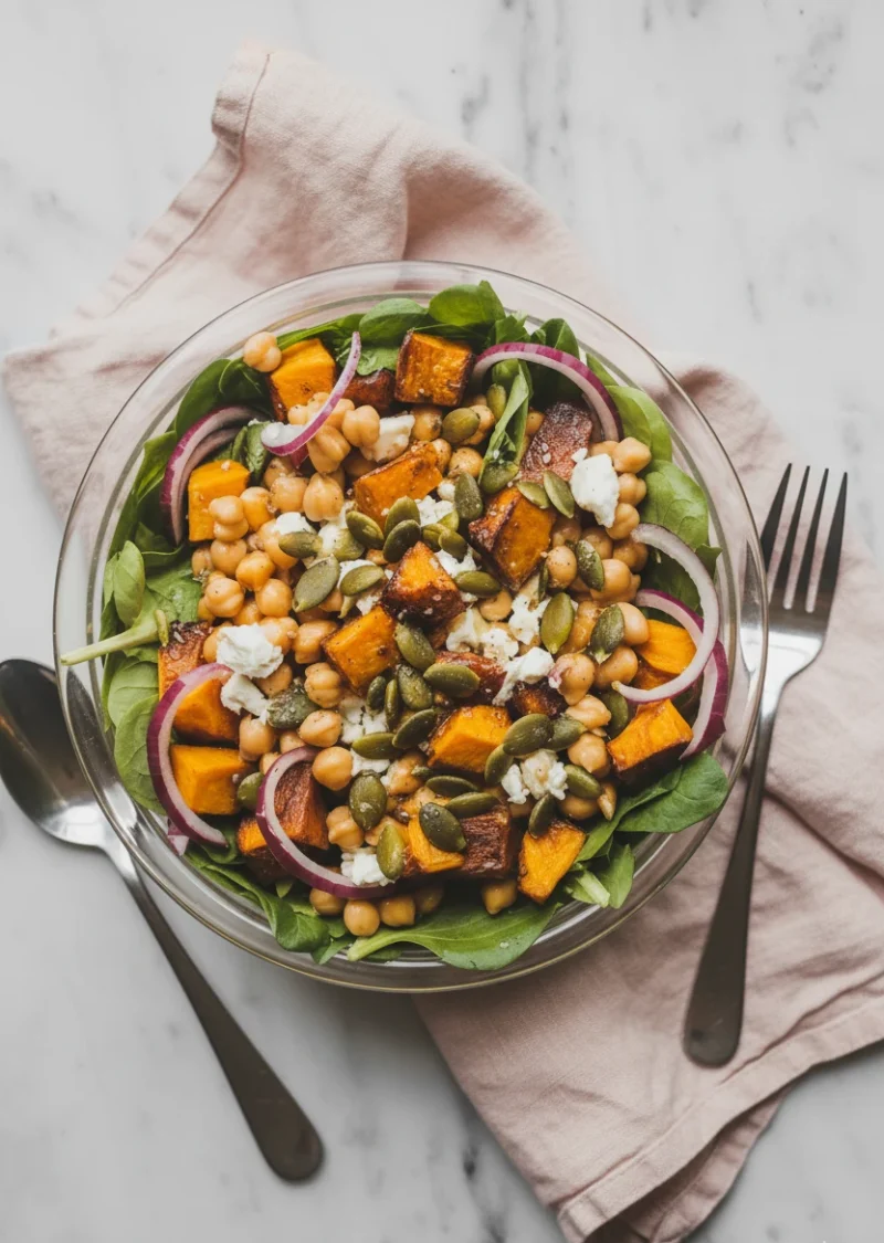 Roasted Pumpkin Chickpea Salad