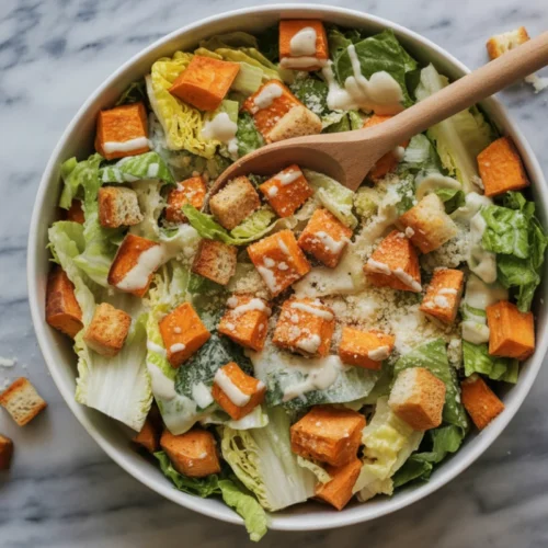 Roasted Sweet Potato Caesar Salad
