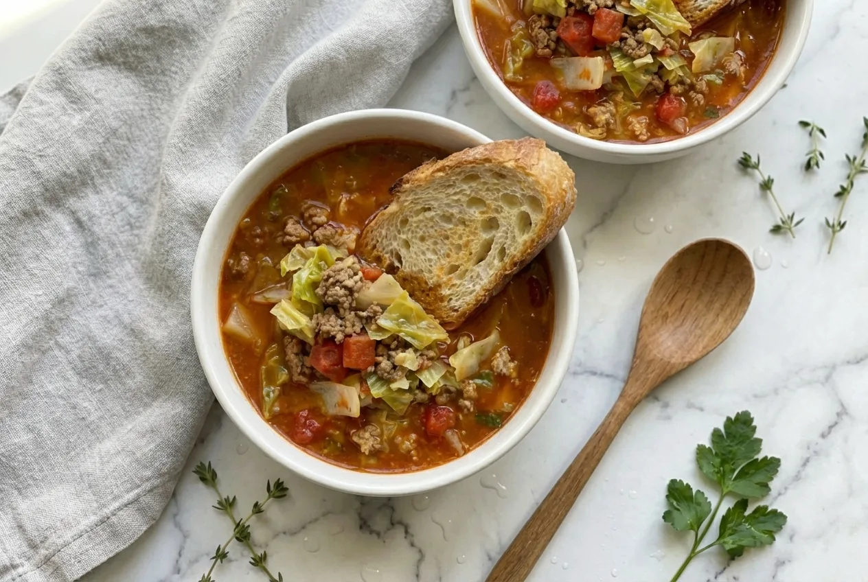Cabbage Soup with Ground Beef: Cozy One-Pot Wonder