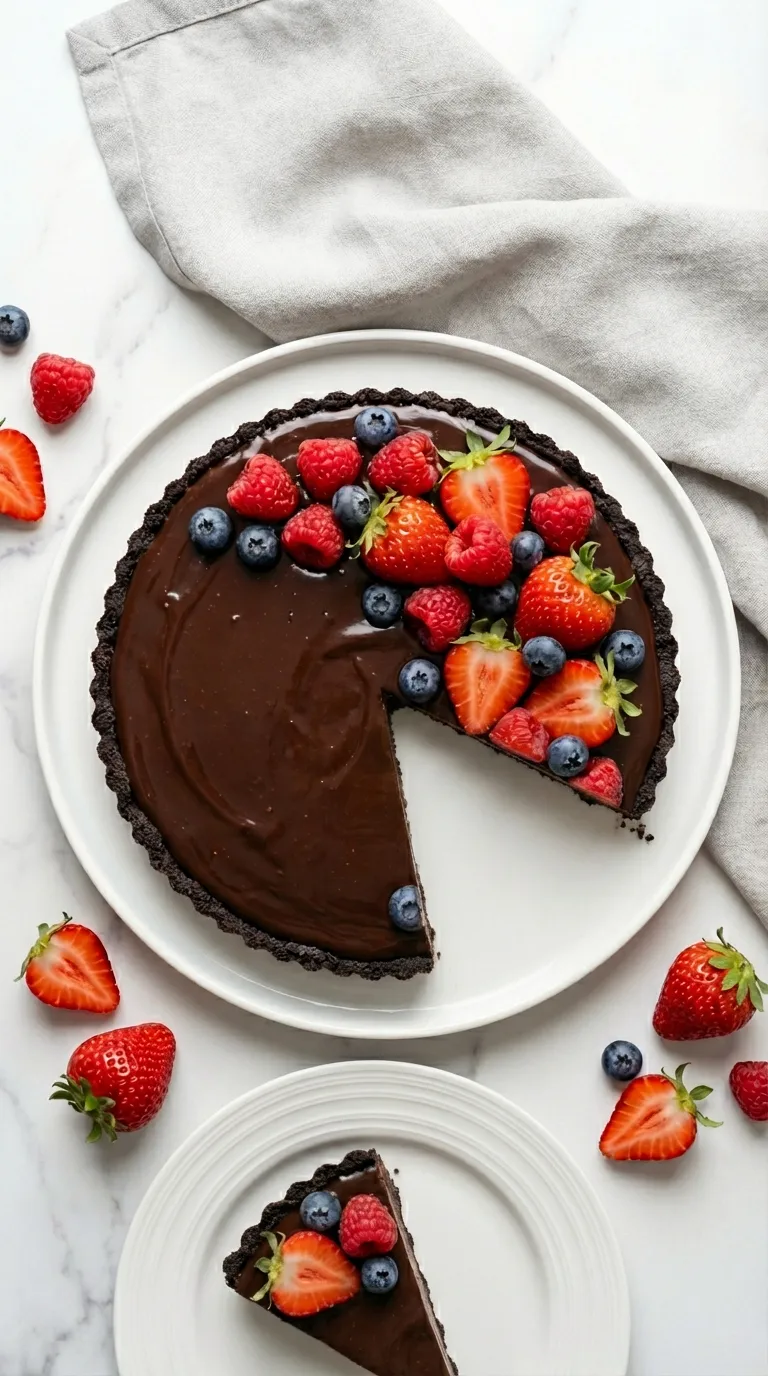 No Bake Chocolate Tart