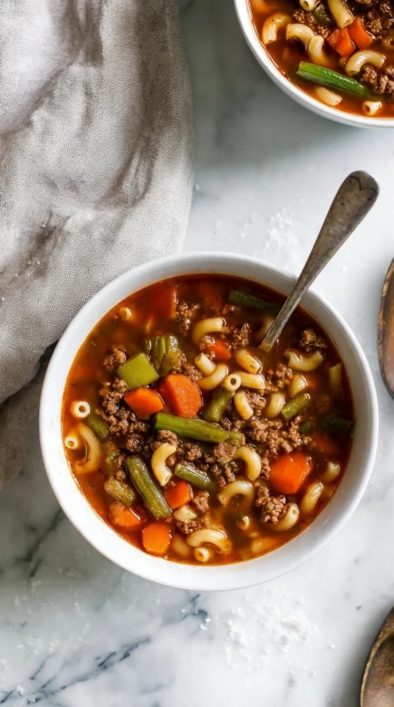 Hamburger Soup with Macaroni