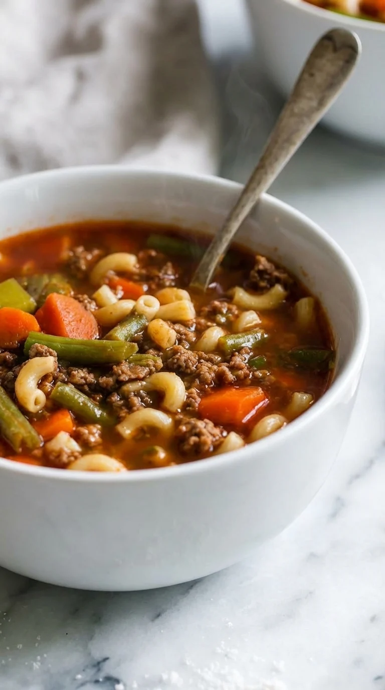 Hamburger Soup with Macaroni