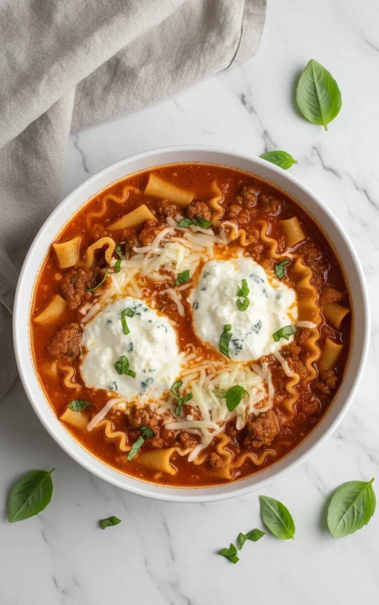 Lasagna Soup with Ricotta
