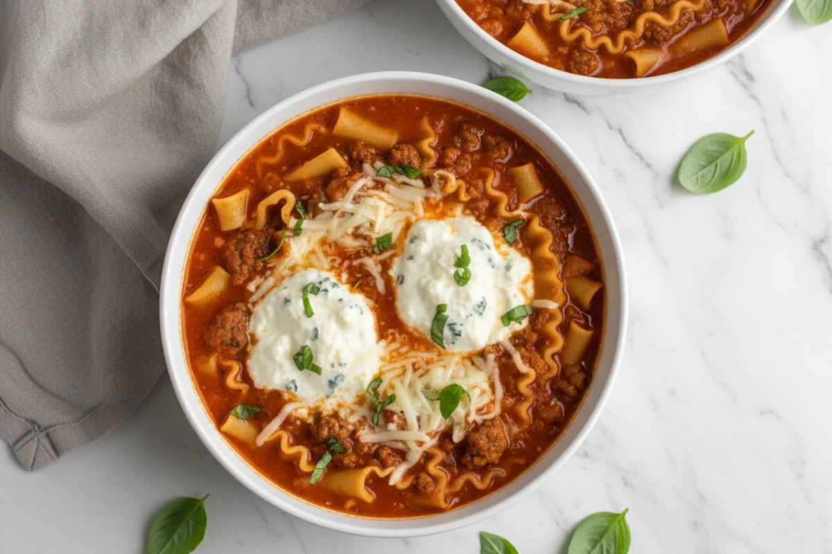 Lasagna Soup with Ricotta