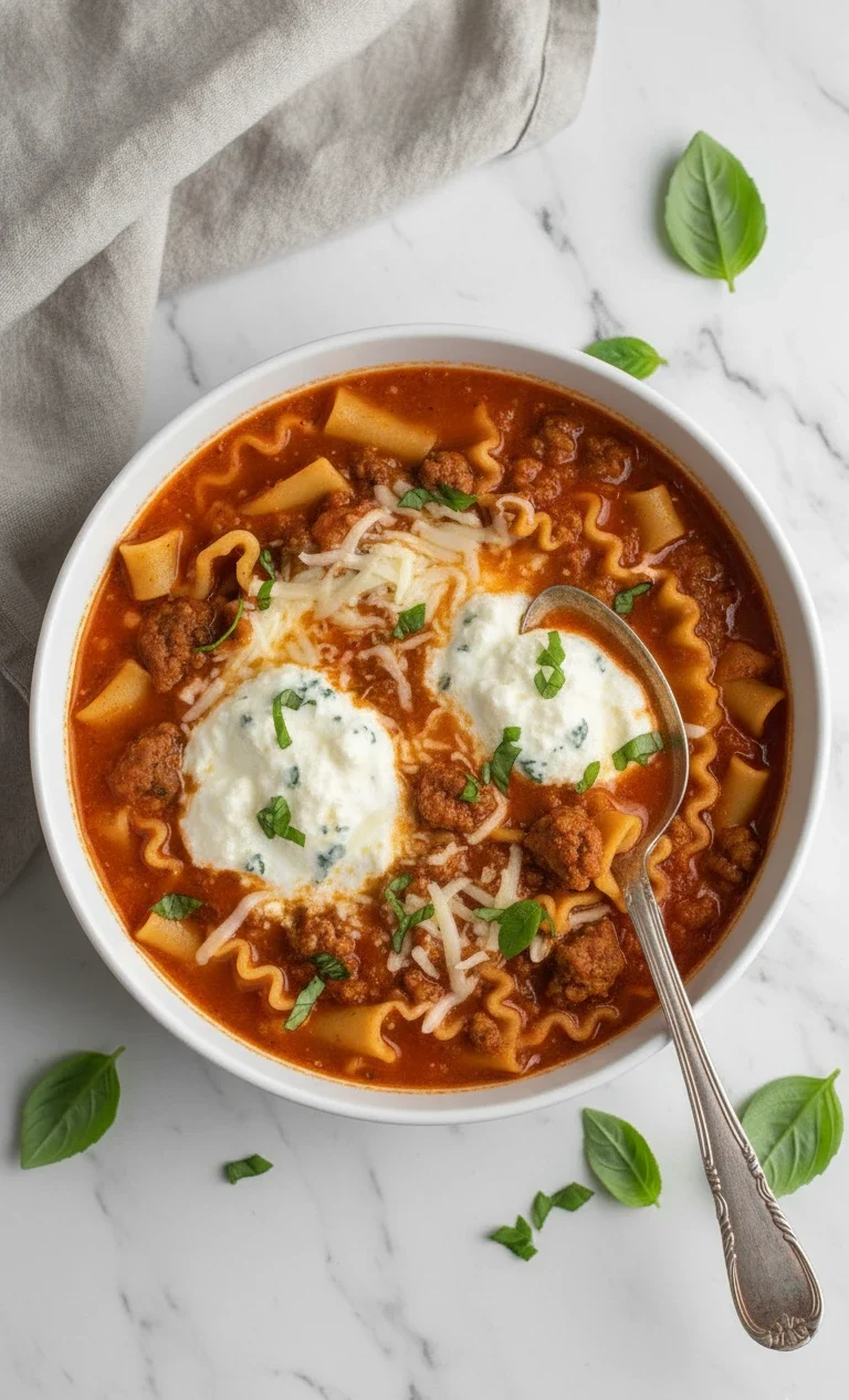 Lasagna Soup with Ricotta