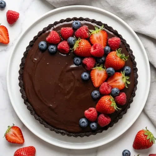 No Bake Chocolate Tart