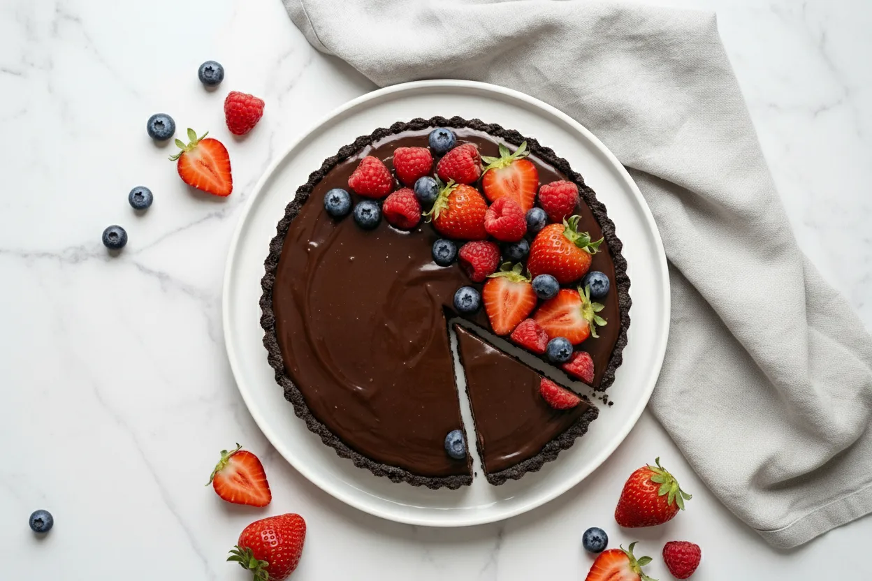 No Bake Chocolate Tart