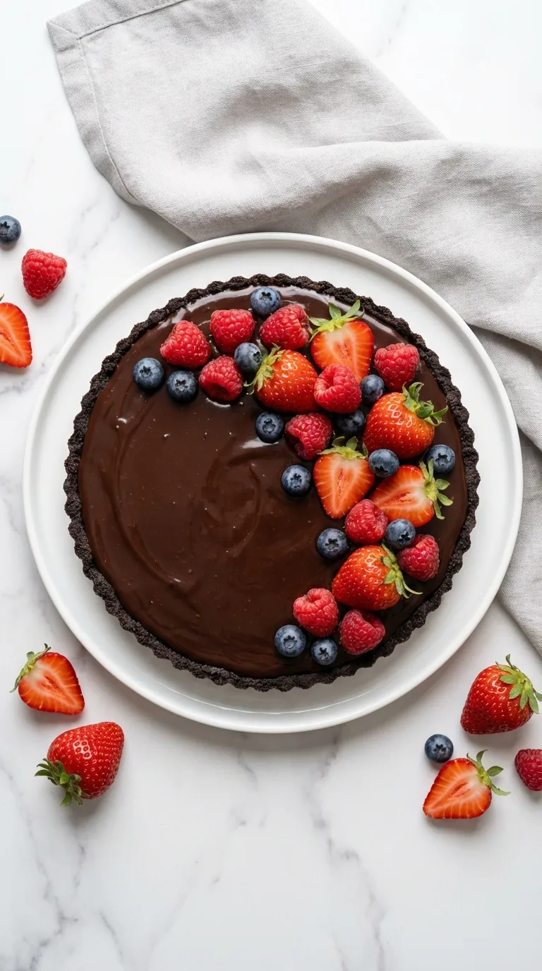 No Bake Chocolate Tart