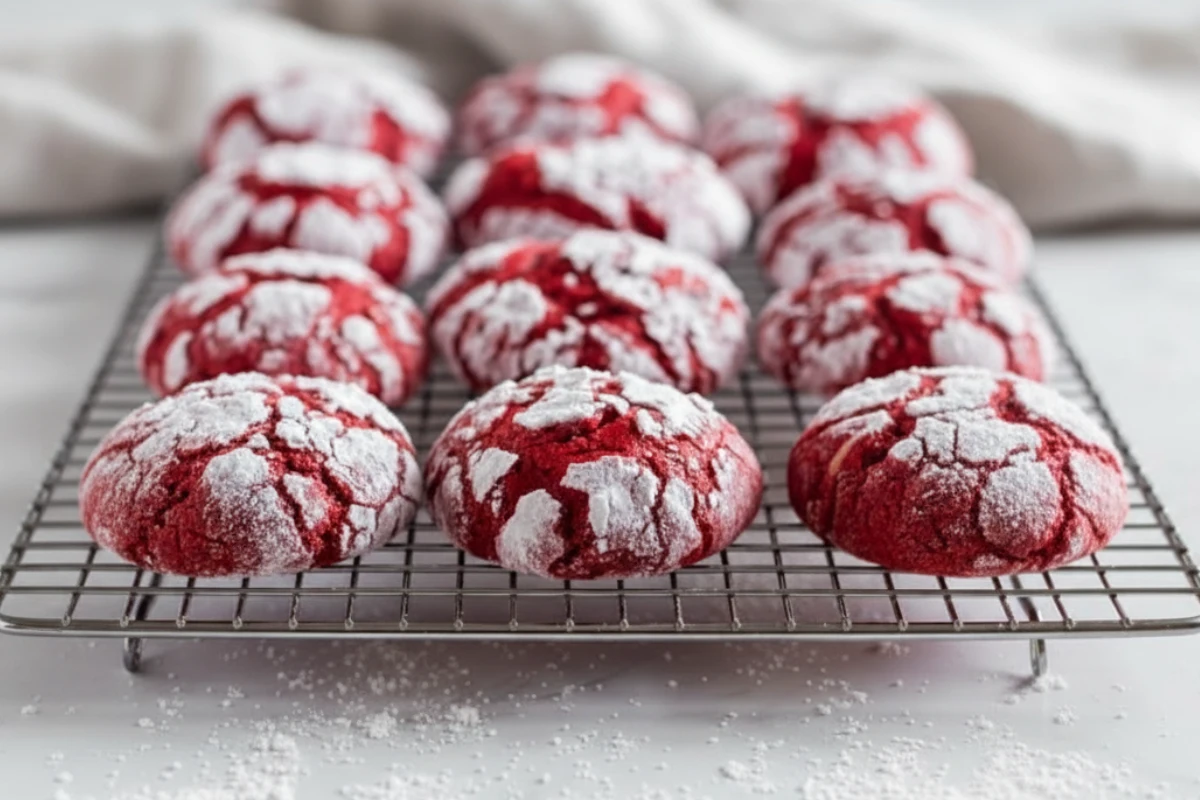 Red Velvet Crinkle Cookies