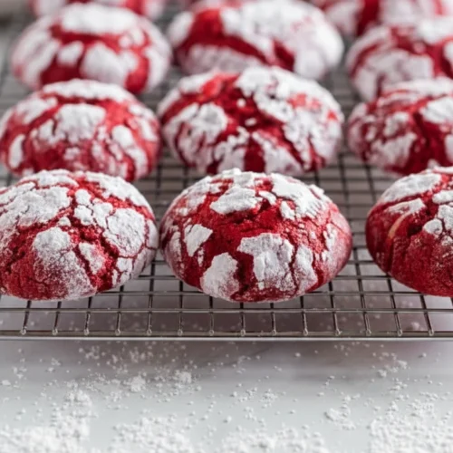 Red Velvet Crinkle Cookies